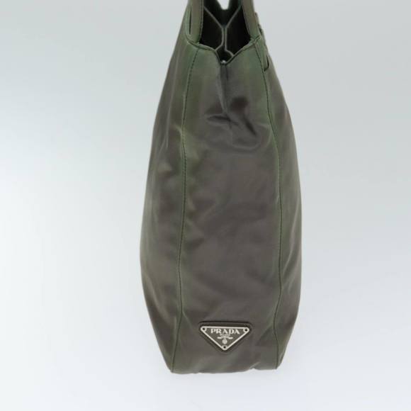 PRADA Tote Bag Nylon Gray Auth 79634 - Picture 4 of 16
